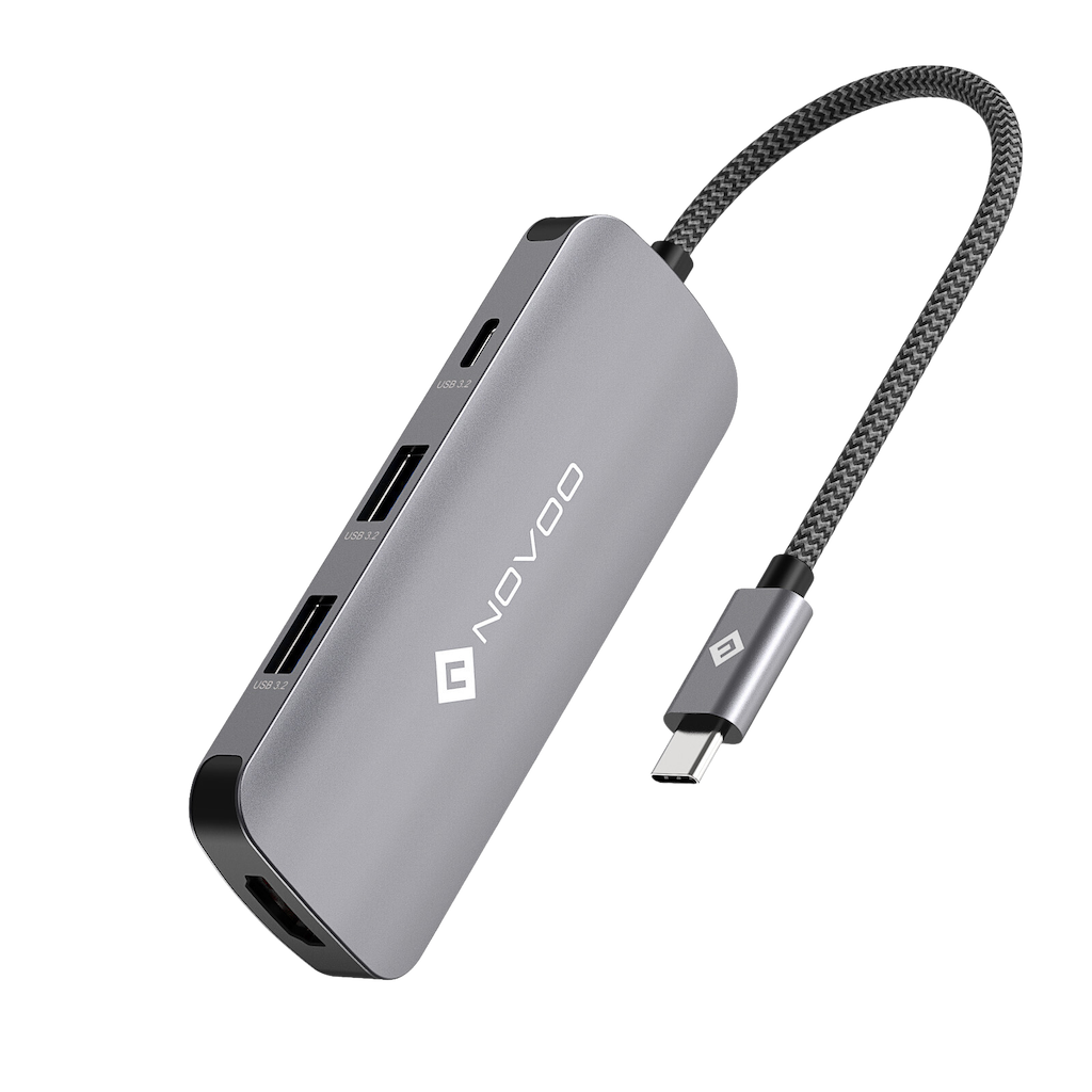 NOVOO 6 in 1 USB C Hub Multiport Adapter with USB C 3.2 10Gbps