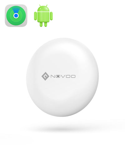 NOVOO Smart Tag Mini Item Tracker Dual System Support - iOS/Android, Works with Apple Find My and Google Find Hub