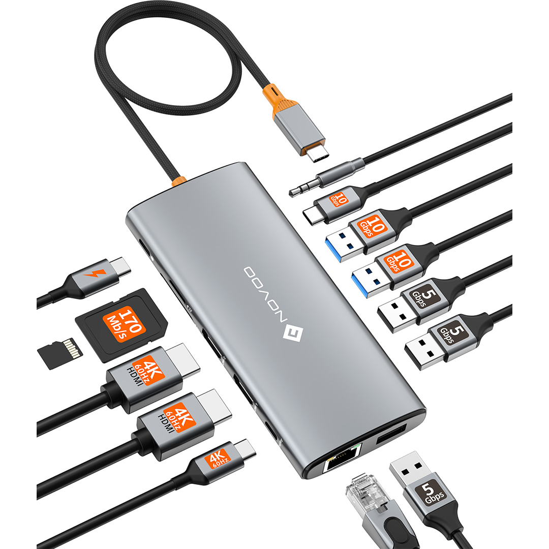Best Power USB C Hub & USB-C Docking Station - NOVOO
