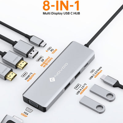 NOVOO 8 in 1 RM8 USB C HUB - NOVOO