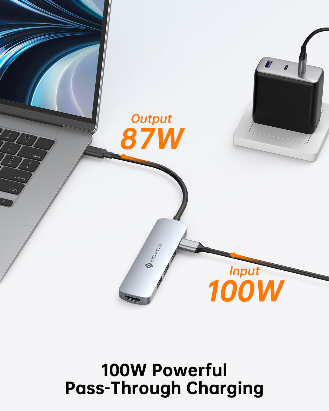 Hub USB C per computer portatile 5 in 1 con HDMI 4K Hub USB C per computer portatile 5 in 1 con HDMI 4K