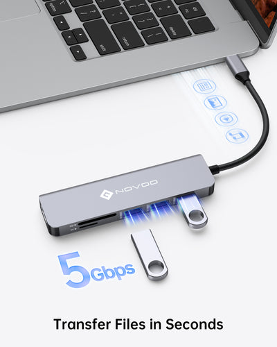 NOVOO 6 in 1 R6 USB C HUB - NOVOO