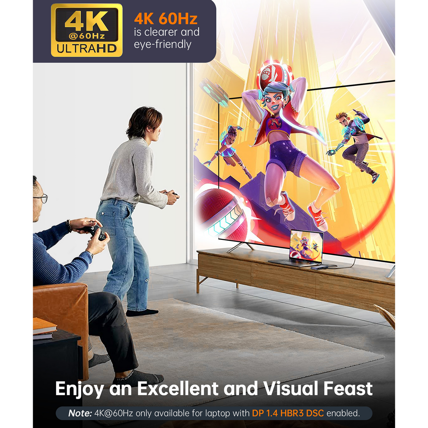 NOVOO RM8F Pro 8-in-1 USB-C Hub Laptop Docking Station, Dual Monitor Adapter with 2x 4K@60Hz HDMI