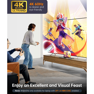 NOVOO RM8F Pro 8-in-1 USB-C Hub Laptop Docking Station, Dual Monitor Adapter with 2x 4K@60Hz HDMI