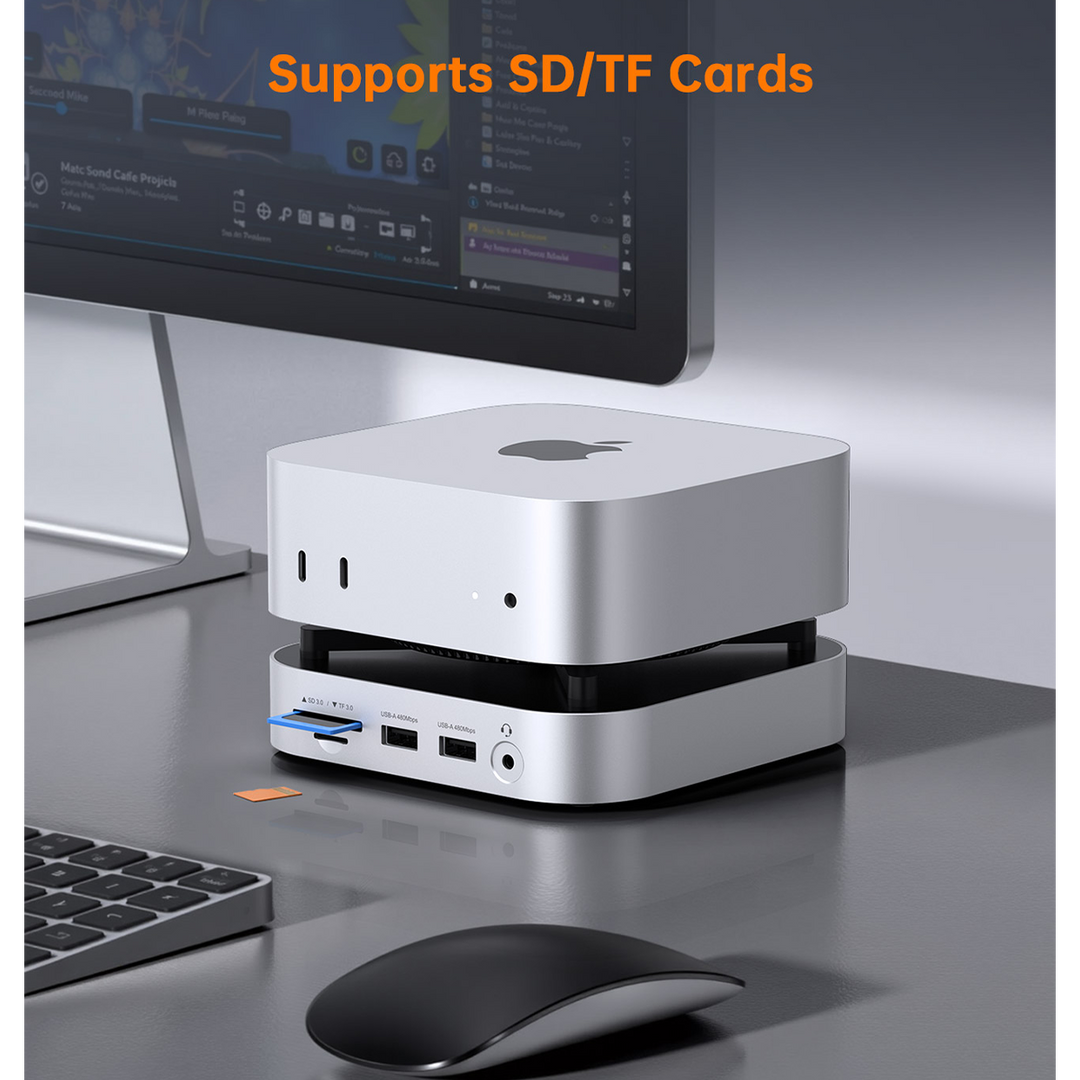 NOVOO MC01 USB-C Dock for Mac mini with M.2 NVMe SSD Slot – 10Gbps