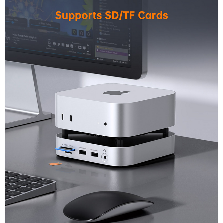 NOVOO MC01 USB-C Dock for Mac mini with M.2 NVMe SSD Slot – 10Gbps