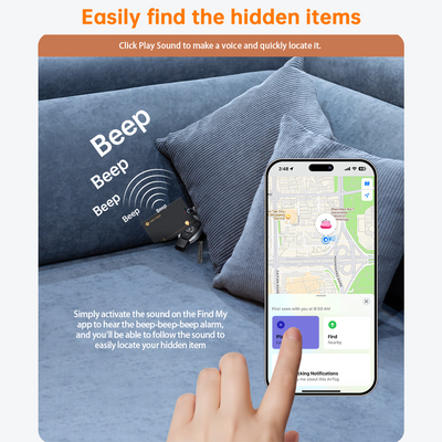 NOVOO Wireless Charging Wallet Tracker Card, Smart Bluetooth Item Tag, Works with Apple Find My(iOS only)