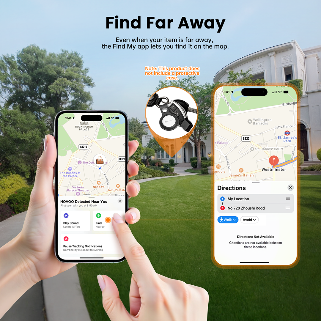 NOVOO Smart Tag Mini Item Tracker Dual System Support - iOS