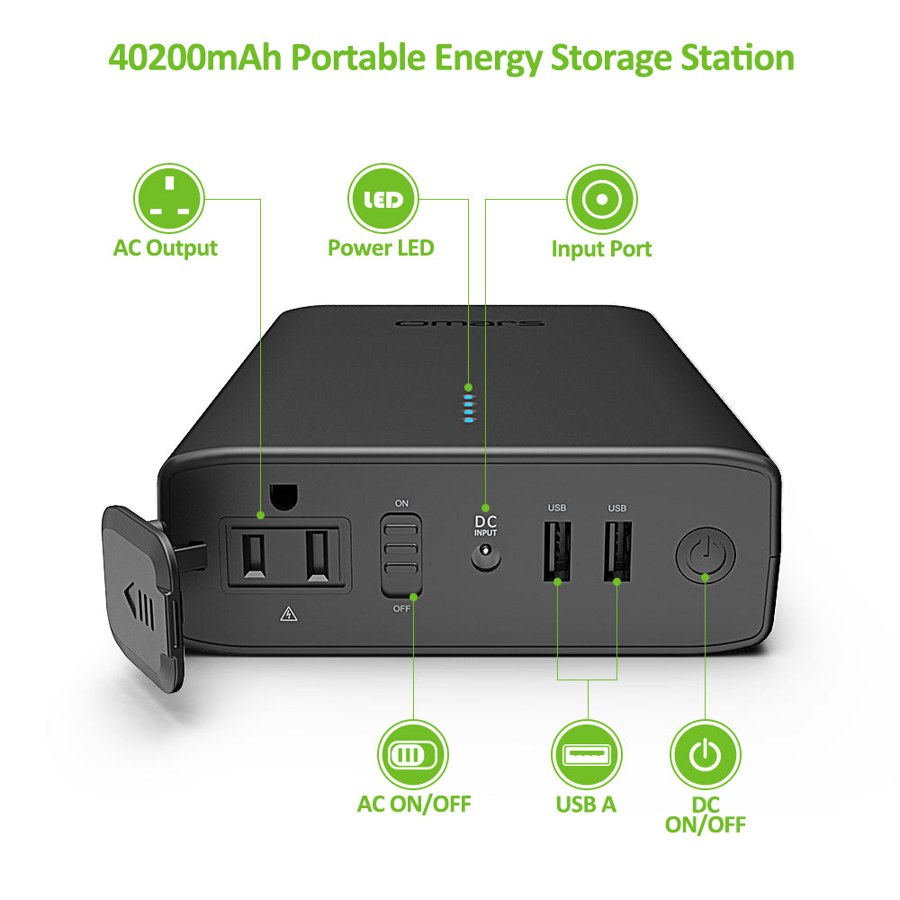 Omars 40200mAh Portable Power Station - NOVOO