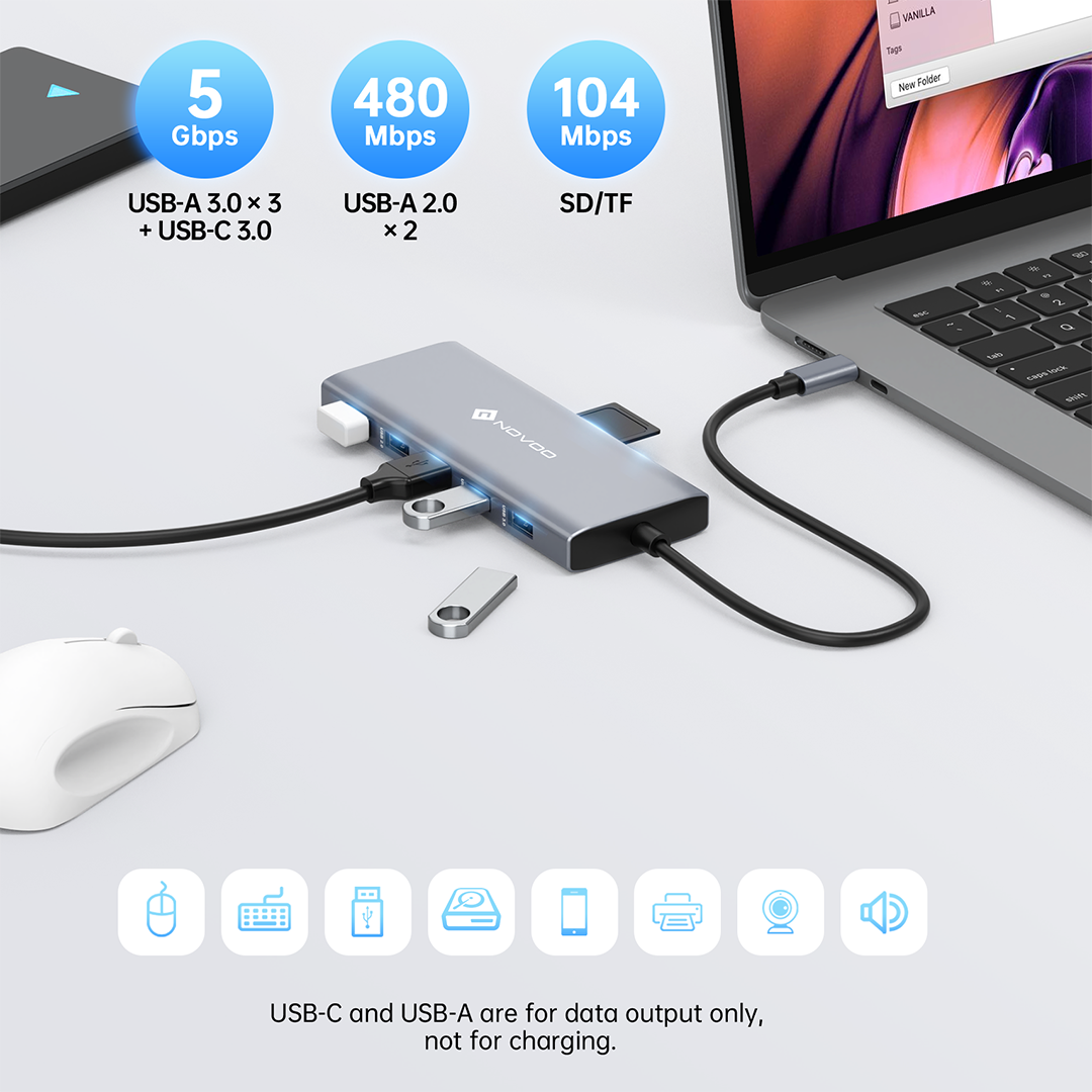USB C Docking Station 4K@60Hz Dual HDMI 8-in-1 USB C Hub Adapter mit Dual HDMI,PD 100W,1Gbps Ethernet,2 USB 3.0, SD&TF für MacBook Pro M2, Dell USB C Docking Station 4K@60Hz Dual HDMI 8-in-1 USB C Hub Adapter mit Dual HDMI,PD 100W,1Gbps Ethernet,2 USB 3.0, SD&TF für MacBook Pro M2, Dell