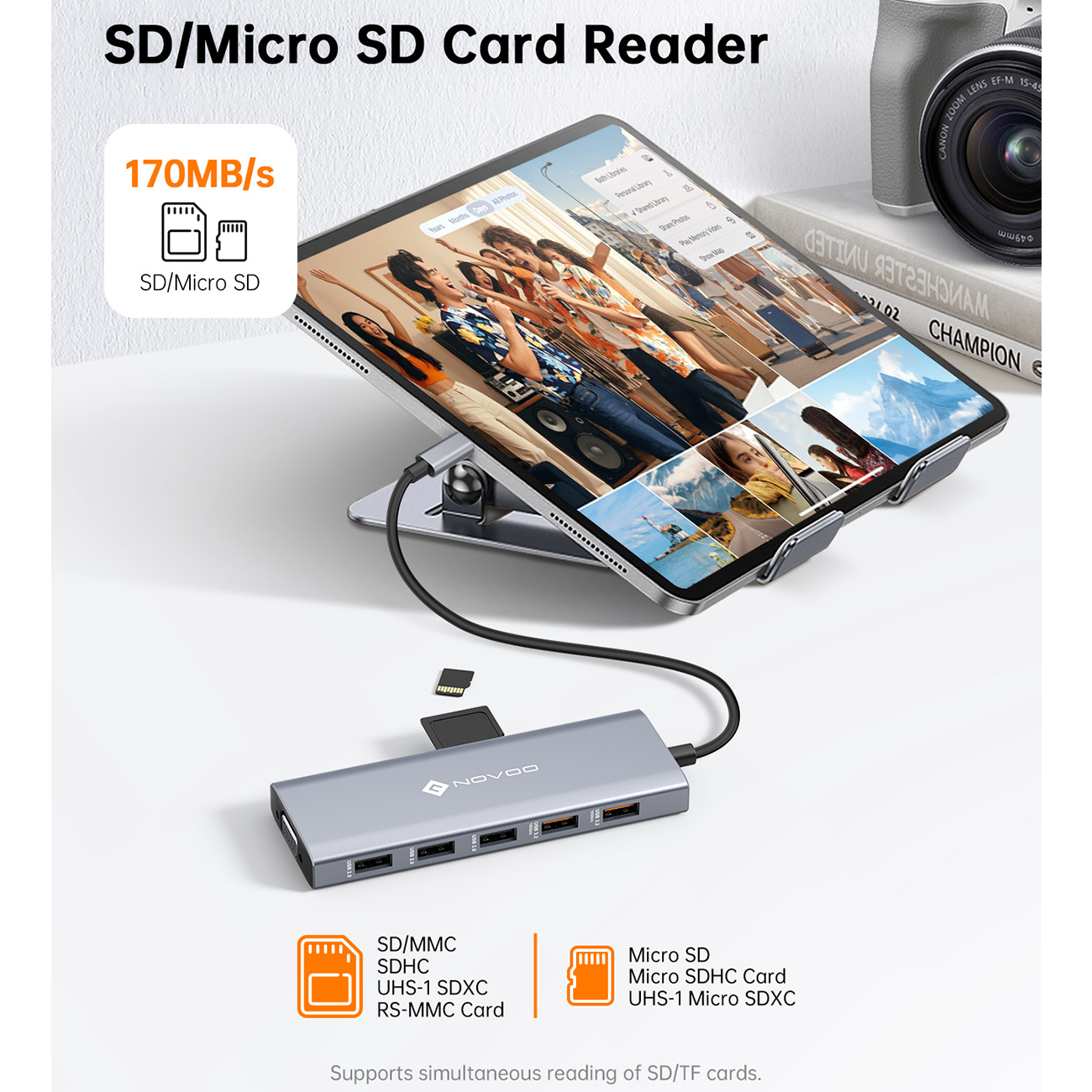 NOVOO RM12H 12-IN-1 10Gbps USB C Laptop Docking Station Triple Display