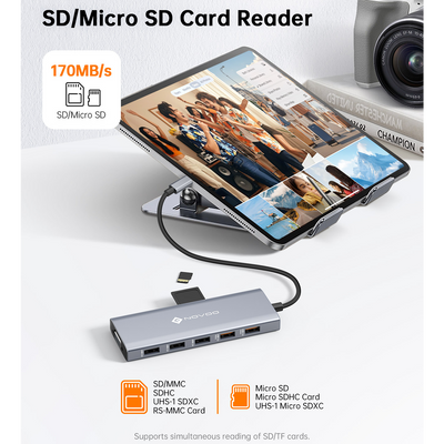NOVOO RM12H 12-IN-1 10Gbps USB C Laptop Docking Station Triple Display