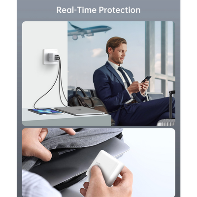 NOVOO 100W USB C GaN III Fast Charger Block with 3 Ports, PD 3.0 & PPS, Compact Power Adapter AU Plug for MacBook, iPhone 16/15 Pro, Galaxy S25/S24 Ultra, iPad Pro, Dell XPS 13 – White