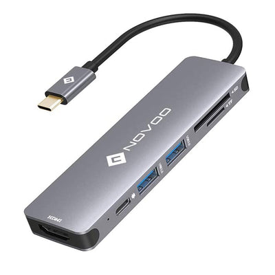 NOVOO 6 in 1 USB C HUB With PD 100W Fast Charge - NOVOO