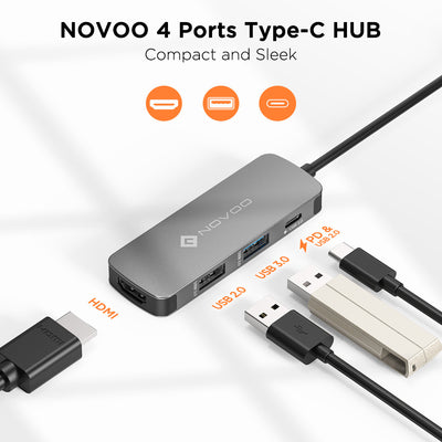 NOVOO 4 in 1 USB C HUB - NOVOO