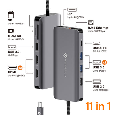 NOVOO DP 11 in 1 RM11 Pro USB C HUB - NOVOO