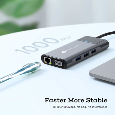 NOVOO 9 in 1 USB C HUB With LED Screen - NOVOO